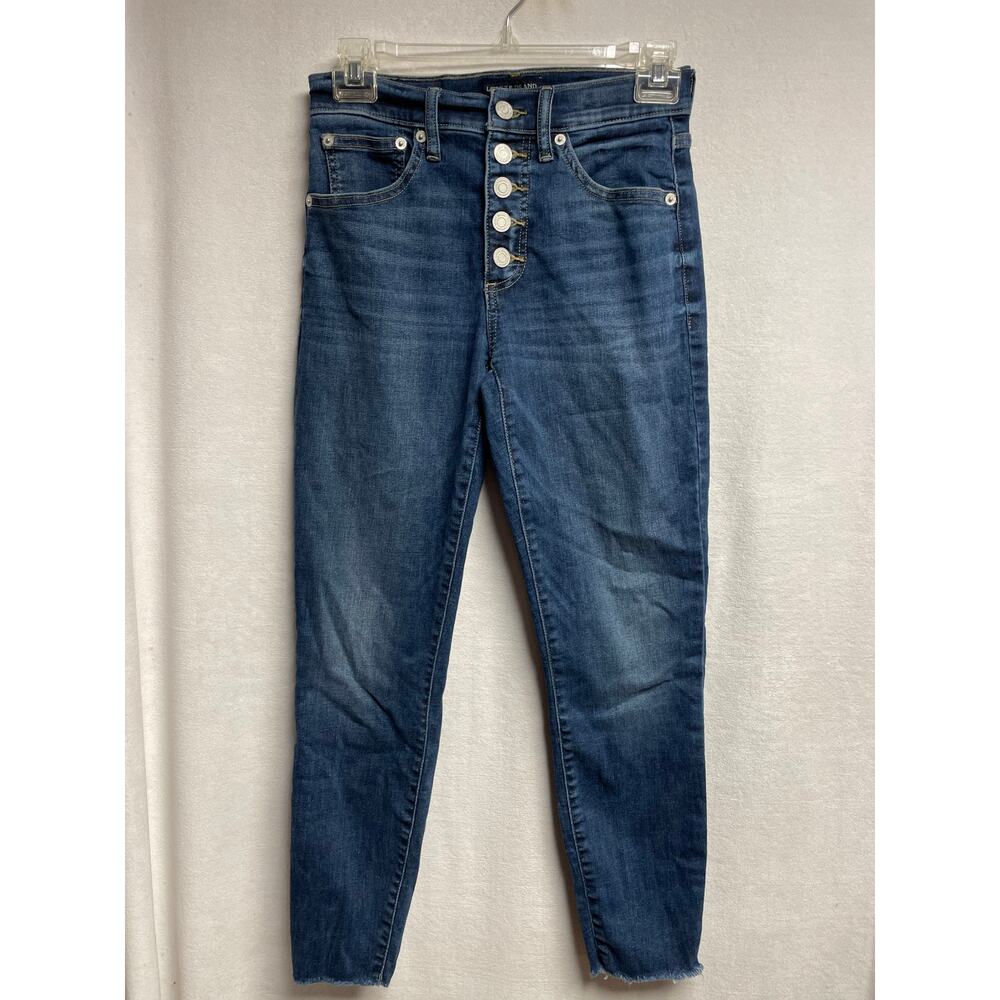 Lucky Brand Jeans Womens blue size 2/26 button fly high rise crop Bridgette